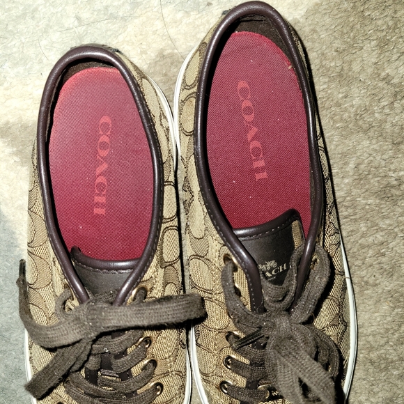 Coach Empire Lace-Up Sneakers Shoes Womens Size 8 - Picture 3 of 9